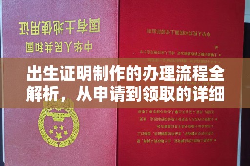 仁怀出生证明制作的办理流程全解析，从申请到领取的详细指南