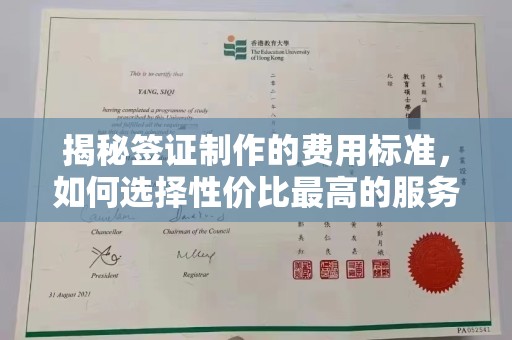 仁怀揭秘签证制作的费用标准，如何选择性价比最高的服务？